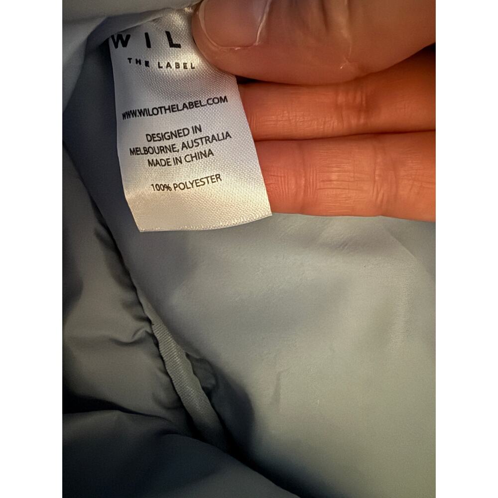 WILO The Label Light Blue Quilted Puffer Tote Bag - Picture 10 of 15